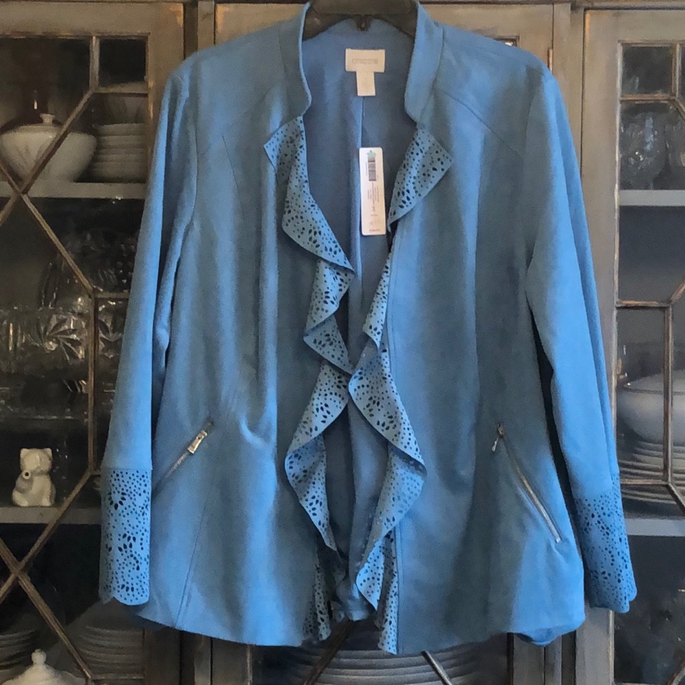 NWT Chico’s XL blue jacket